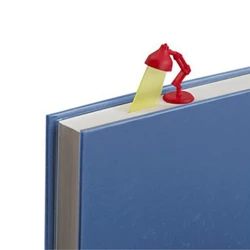 1Pc Creative Desk Lamp Shaped 3D Plastic Bookmarks Simulation Light Highlight Transparent Reading Board Student Teacher Gifts