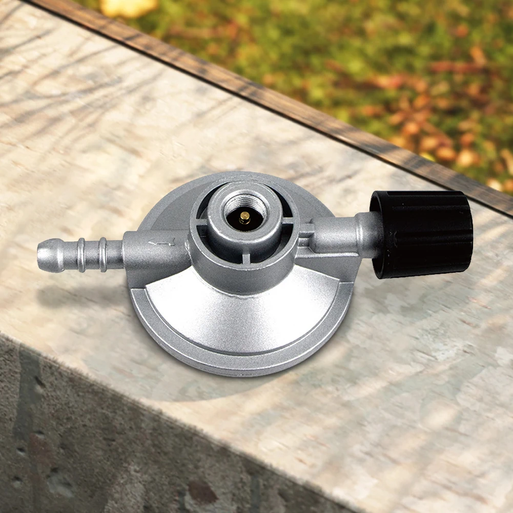 Low Gas Regulator Adjustable Propane Tank Connection Kit Barb Hose Connection 7/16 Inch for Camping Stove Grill Heater