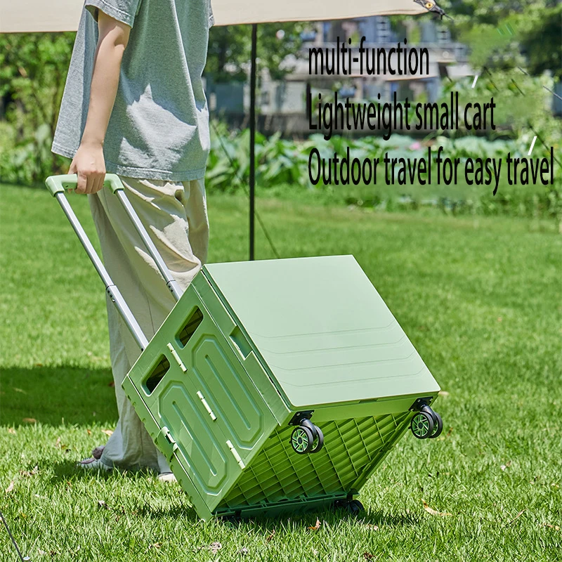 RV Outdoor Camping  Supermarket Shopping Cart Folding Small  Stall Multi Functional Small
