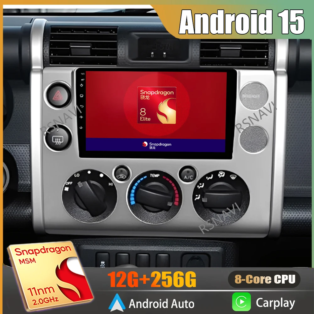 

Android 15 Wi-Fi + 4G Carplay Автомобильное радио для Toyota FJ Cruiser J15 2007-2018 Навигация GPS Qualcomm Snapdragon Мультимедиа DSP DVD