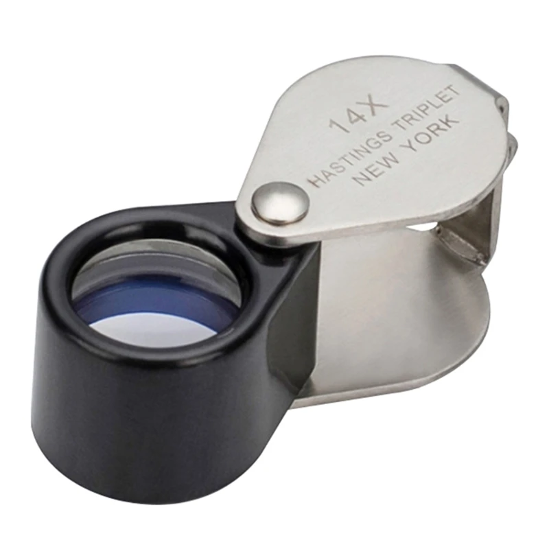 14X Pocket Folding Glass Jewelers Eye Loupe Jewelry Loop Magnifier