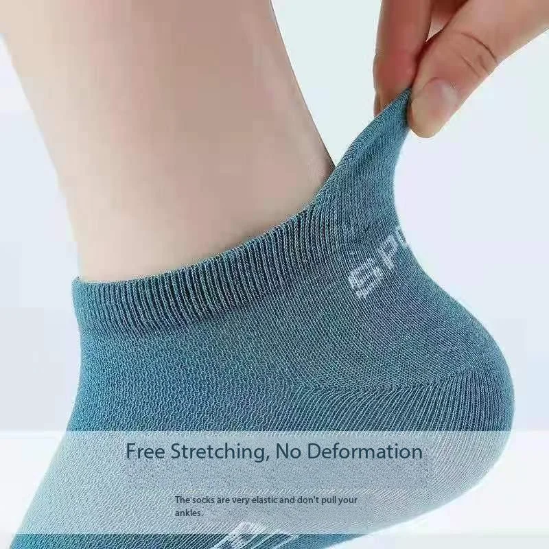 5Pairs High Quality Men Ankle Socks Breathable Cotton Sports Socks Mesh Casual Athletic Summer Thin Cut Short Sokken Size 38-45