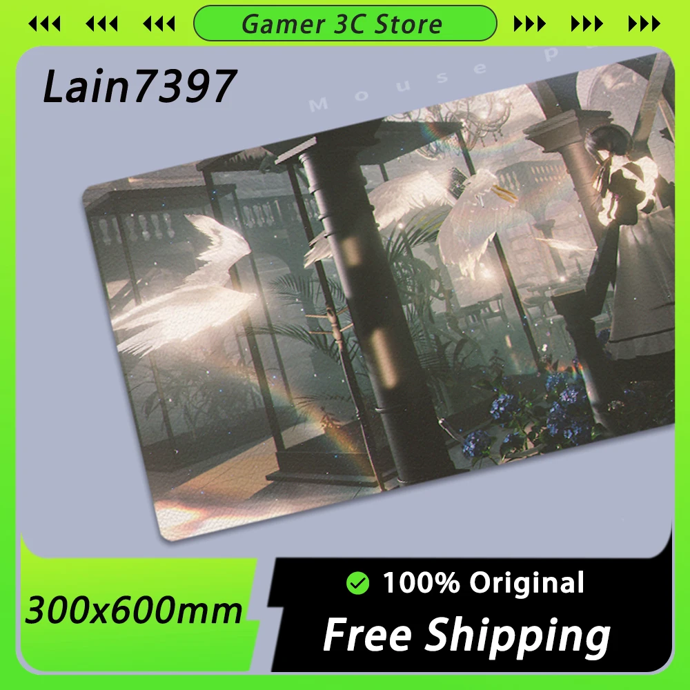 

Gamer Mousepad Original Illustration Mouse Mat Non-Slip Waterproof Soft Leather Desk Mats 300x600mm Dirt Resistant Mousepads