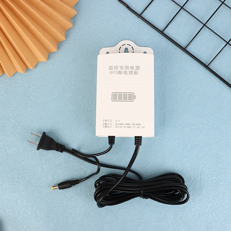 

12V-2A Uninterruptible Power Supply For WiFi, Router, Modem, Security Camera Mini UPS Battery Backup Protector US Plug