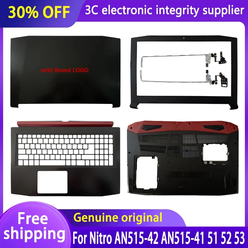 

New Laptop for Acer Nitro 5 AN515-42 AN515-41 AN515-51 AN515-52 AN515-53 LCD Back Cover/Front Bezel/Palmrest/Bottom Case/Hinges