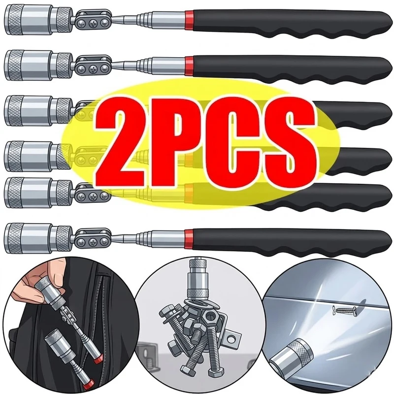 

Flexible Telescopic Magnetic Pickup Tool Auto Repair Mechanic Hand Grabber For Bolt Nut Screw Sink Drain Engine Metal Retriever