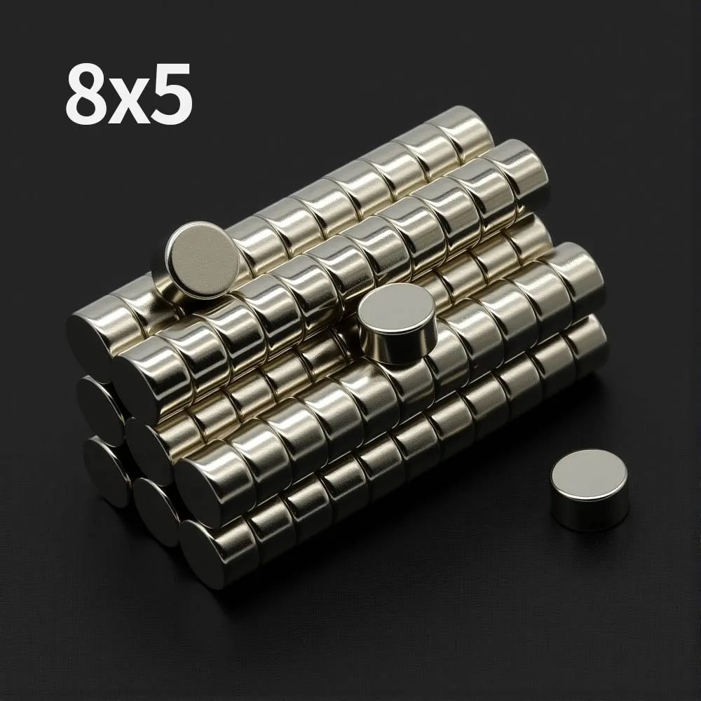 8x5mm Powerful Neodymium Magnet N35 NdfeB Permanent Magnetic imanes Round Super Strong Fridge Magnets DIY