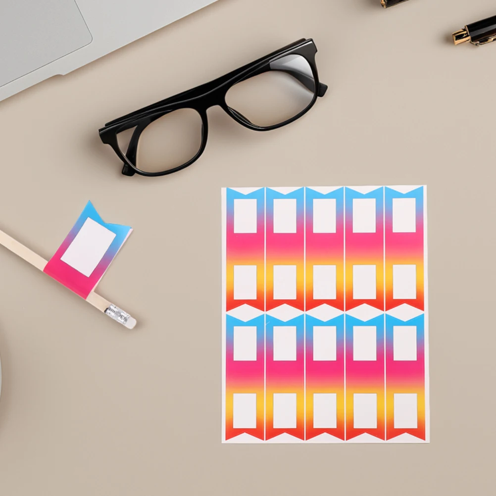 

Multi-Color Sheet Self-Adhesive Writable Label Stickers Paper Pencil Tags Strong Adhesion Easy Identification Bulk Pack