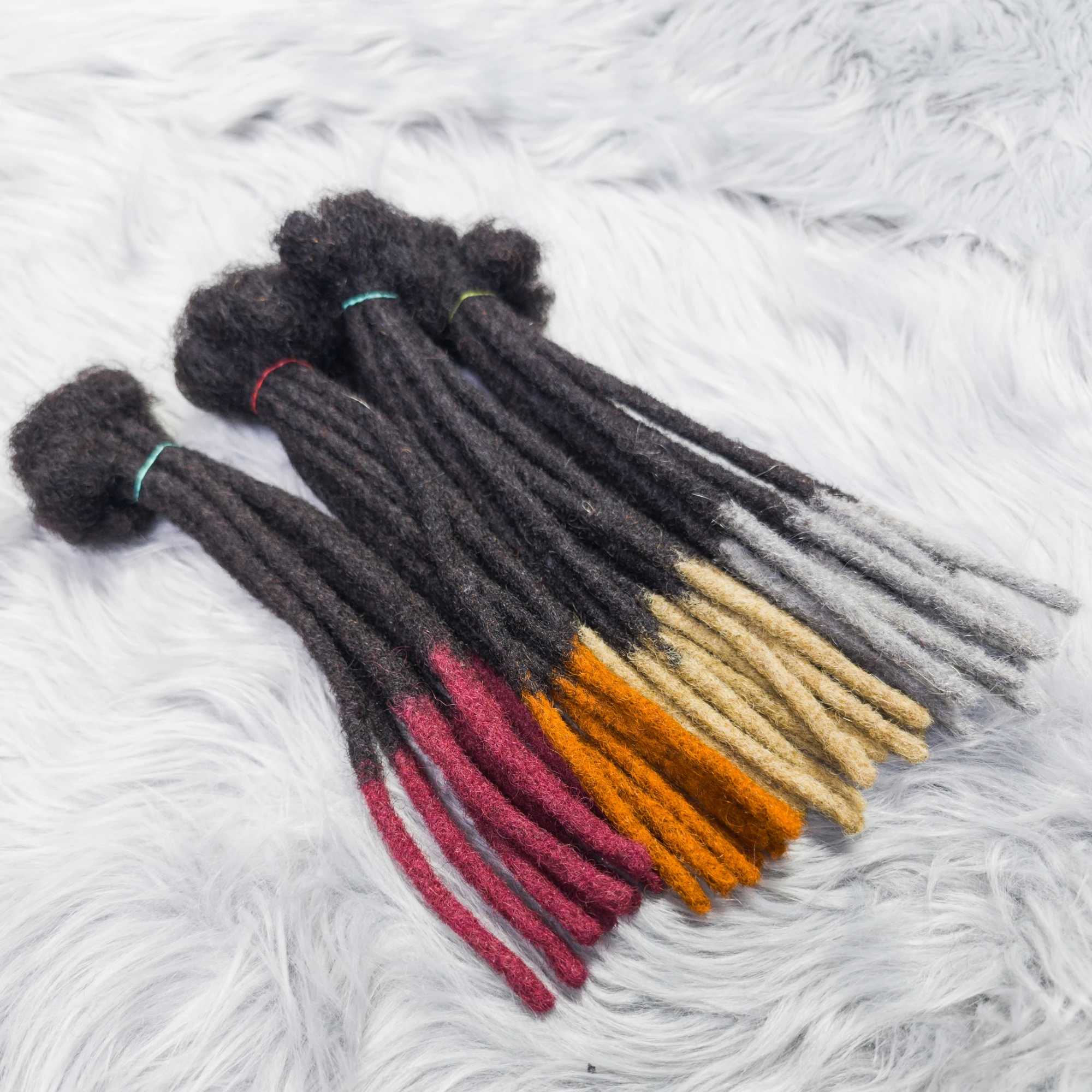 الملونة 0.6 سنتيمتر Loc تمديد 100% الشعر البشري Dreadlock ملحقات الشعر البرازيلي كامل اليدوية ريال Inter Loc ملحقات 10 بوصة #2