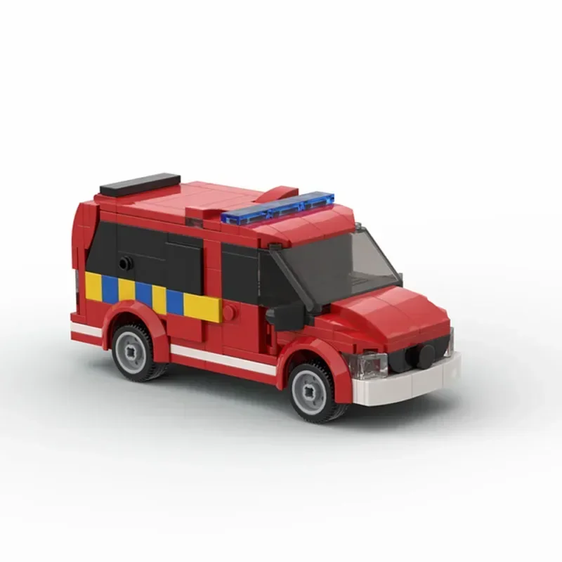 MOC chef des pompiers véhicule MOC-49846 voiture jouet nuits de construction modèle 266 pièces camion modèle Puzzle garçon jouets cadeau d'anniversaire cadeau de noël