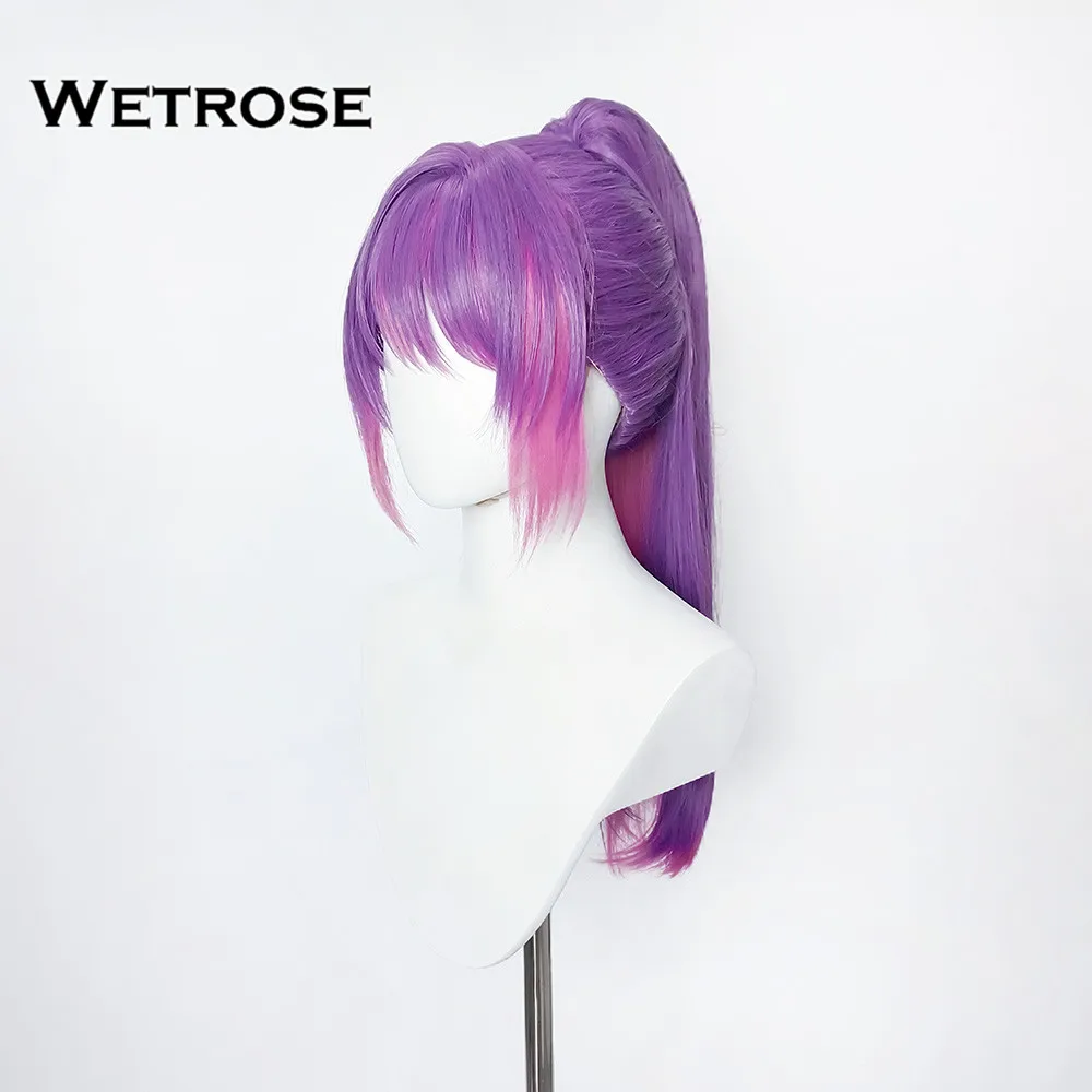 【Wetrose】متوفر في المخزون Tokoyami Towa شعر مستعار تأثيري الزي الجديد Hololive Holo Vtuber مجموعة كاملة شعر مستعار عيد الهالوين