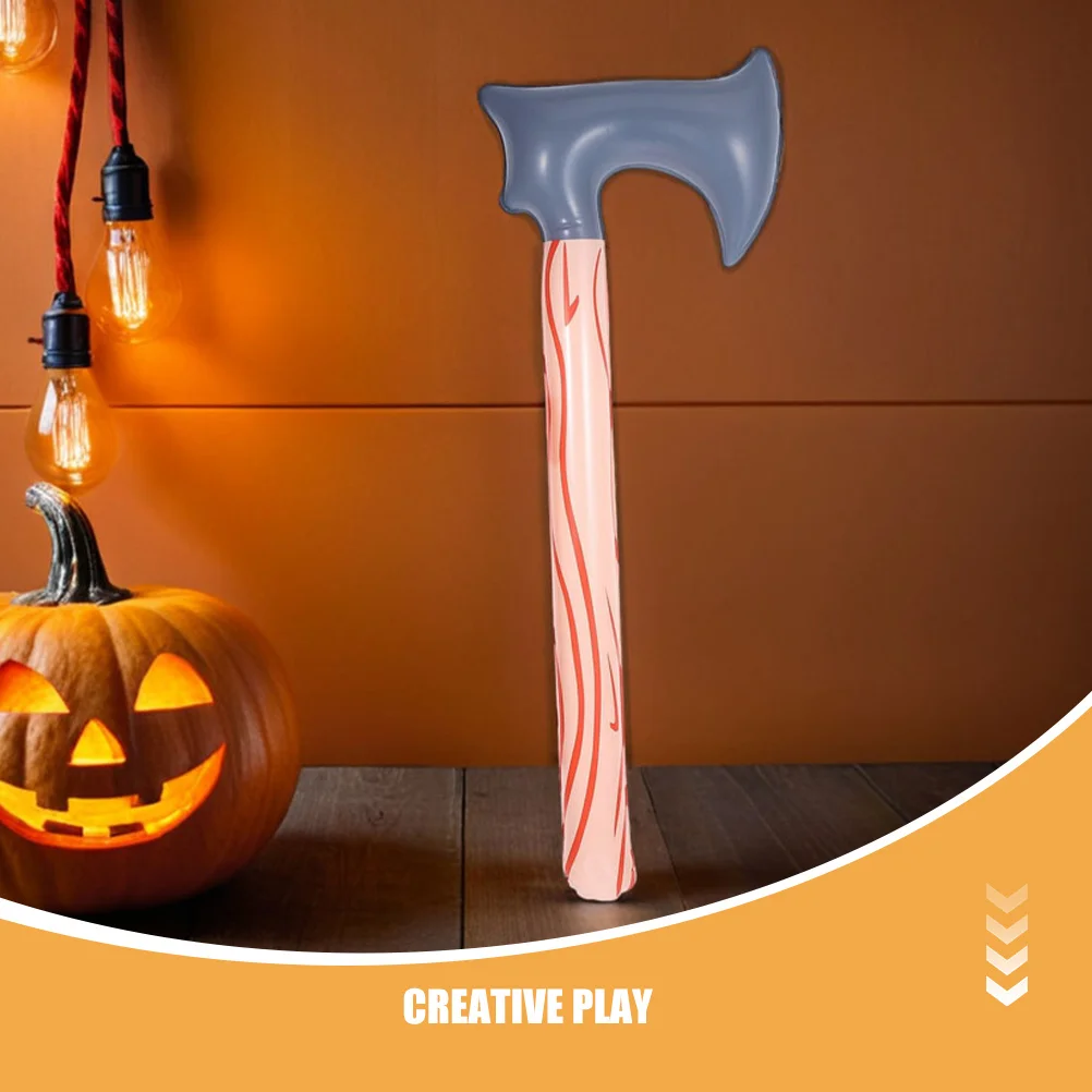 Juego de hacha de lechera inflable, accesorios para disfraz de Halloween, suministros de Cosplay para fiesta, almacenamiento seguro, ligero y fácil, 4 Uds.