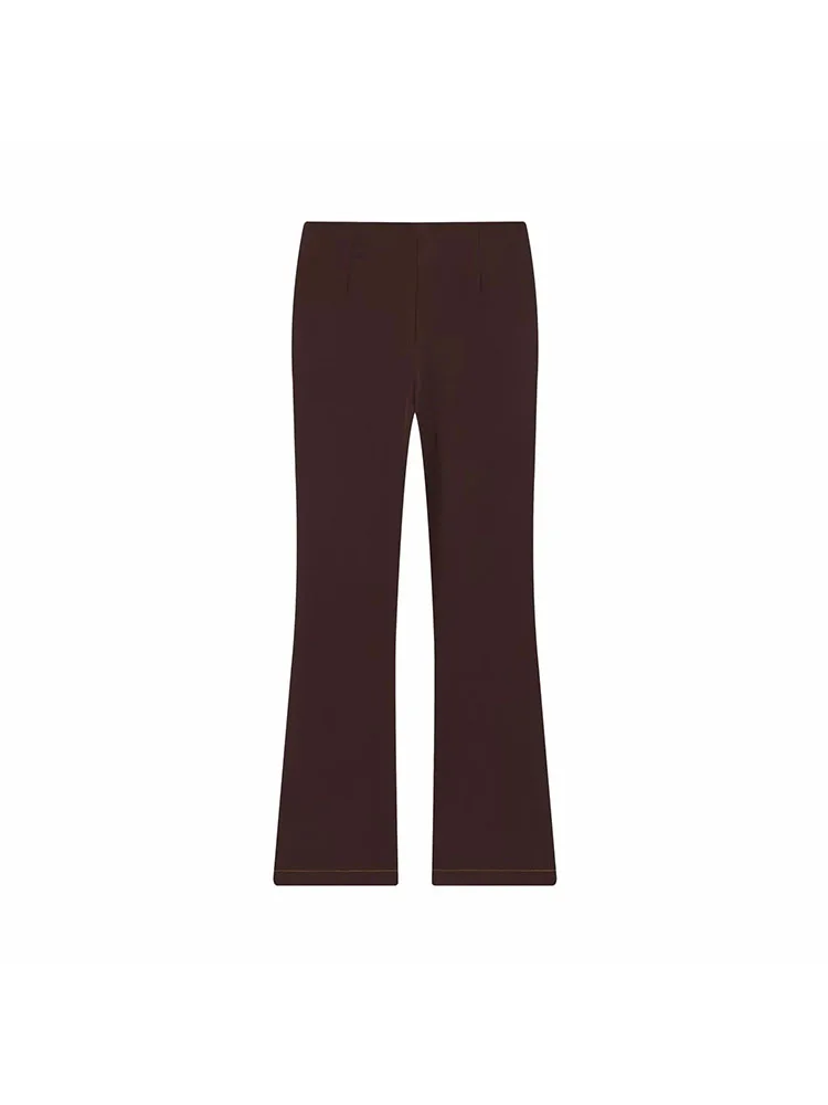 Mulheres 2025 outono inverno novas calças camisas definir lapela gola recortada jaqueta perna reta calça moda feminina outfit