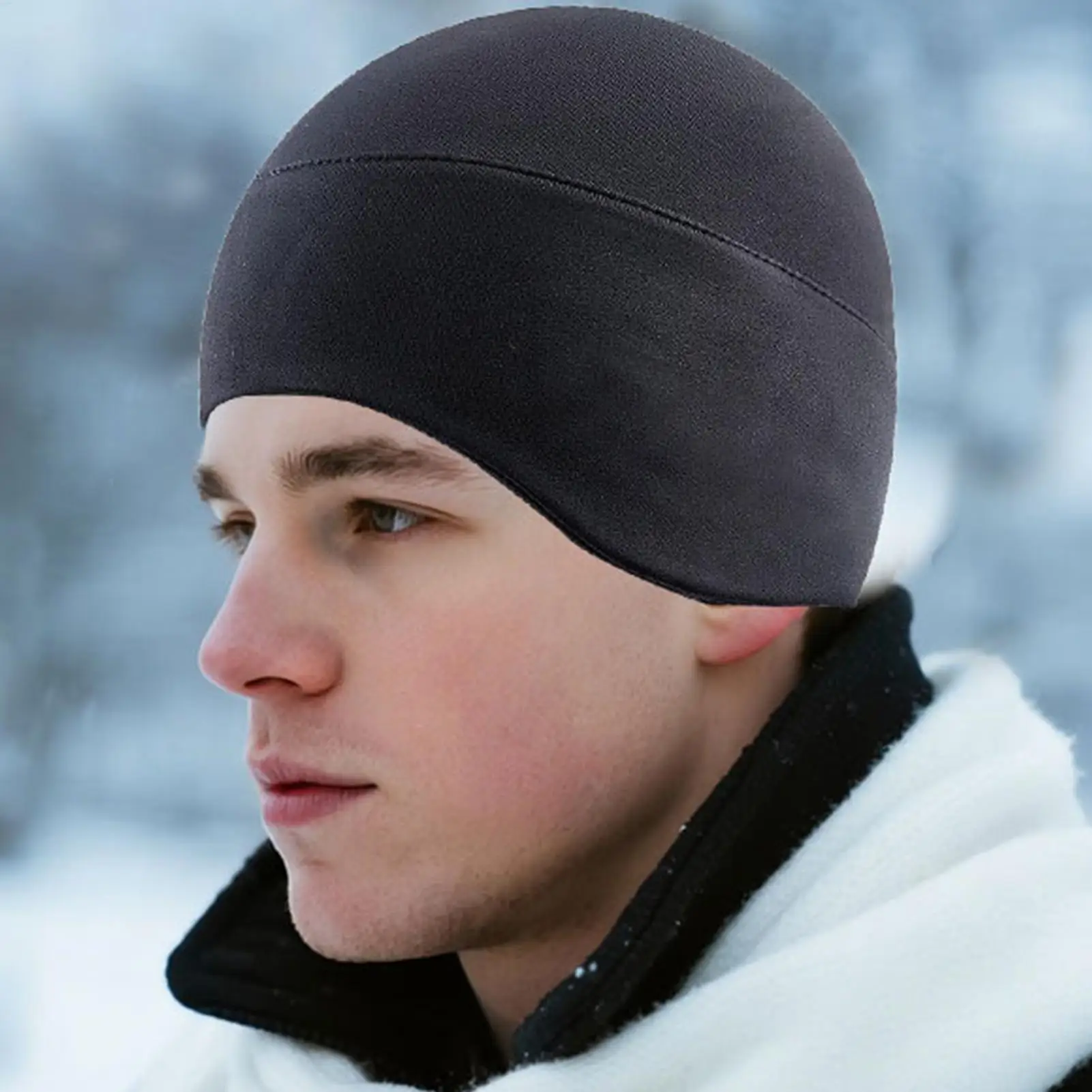 

Winter Helmet Liner Skull Cap, Windproof Warm Beanie for Ski Cycling, Thermal Bike Helmet Liner for Running Camping Hiking