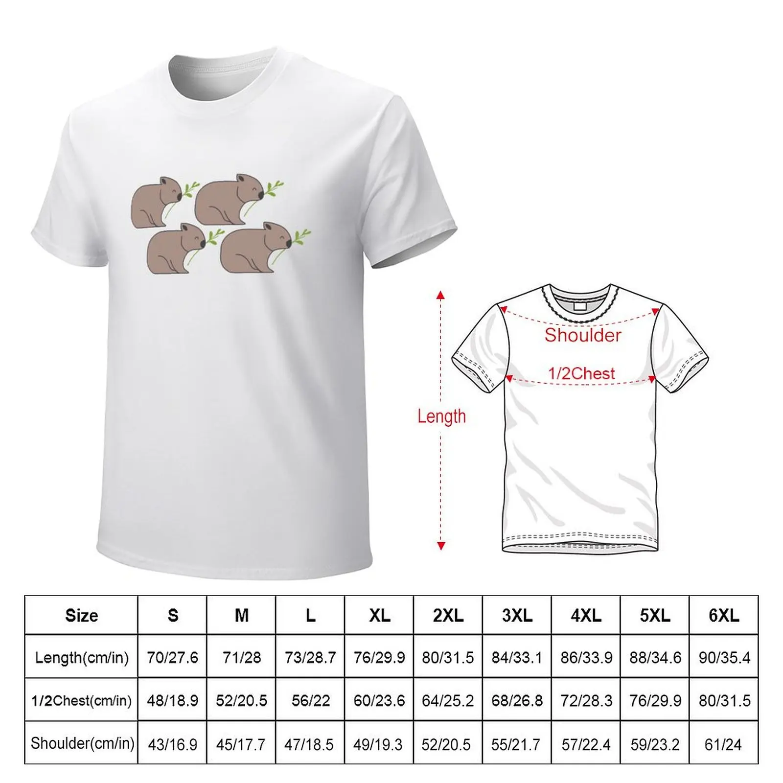 Wombat Parade I T-shirt cute clothes boys animal print men graphic t shirts