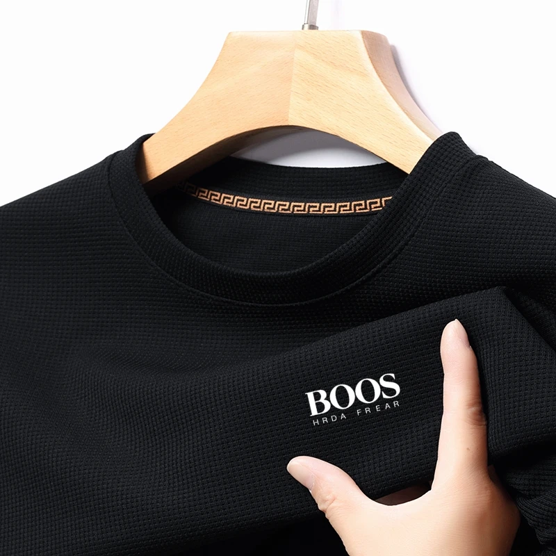 Summer New Men's Casual and Fashionable Short Sleeved T-shirt, Comfortable Round Neck Top image 4