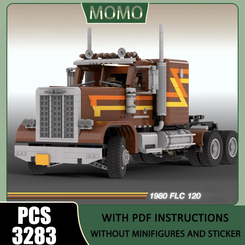 

City Car Moc Building Blocks Modular 1980 FLC 120 Full Truck Model Model Technology Bricks DIY Assembly Construstion Gift Toy