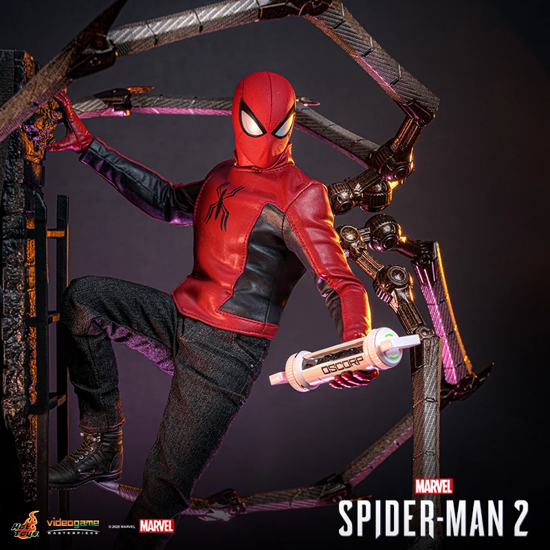 

Genuine Hot Toys Marvel Spider-Man Peter Parker Suit Of Armor 1:6 Scale Action Figure Garage Set Collection Display Toy Gift
