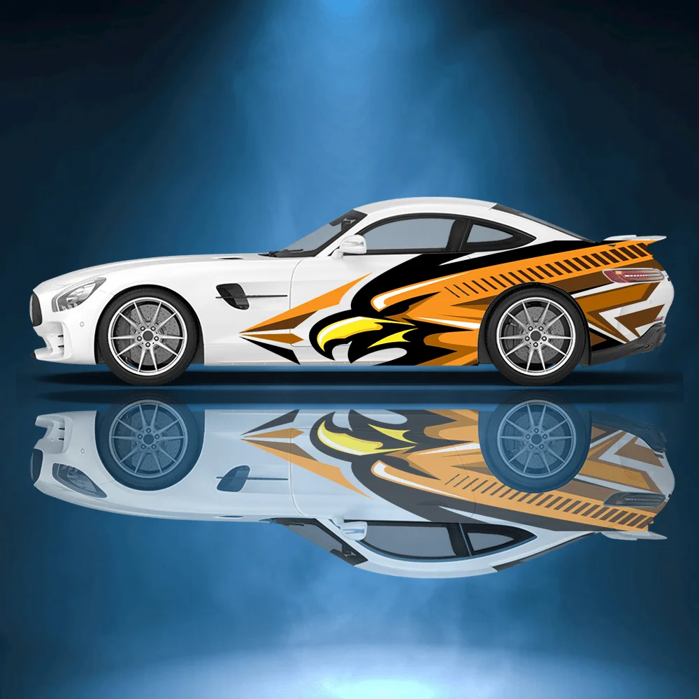 

Wolves Eagles Dive Colorful Car Vinyl Wraps Decal Self-adhesive PVC Sticker Suitable for Trucks SUV Decor Auto Accessories Gift
