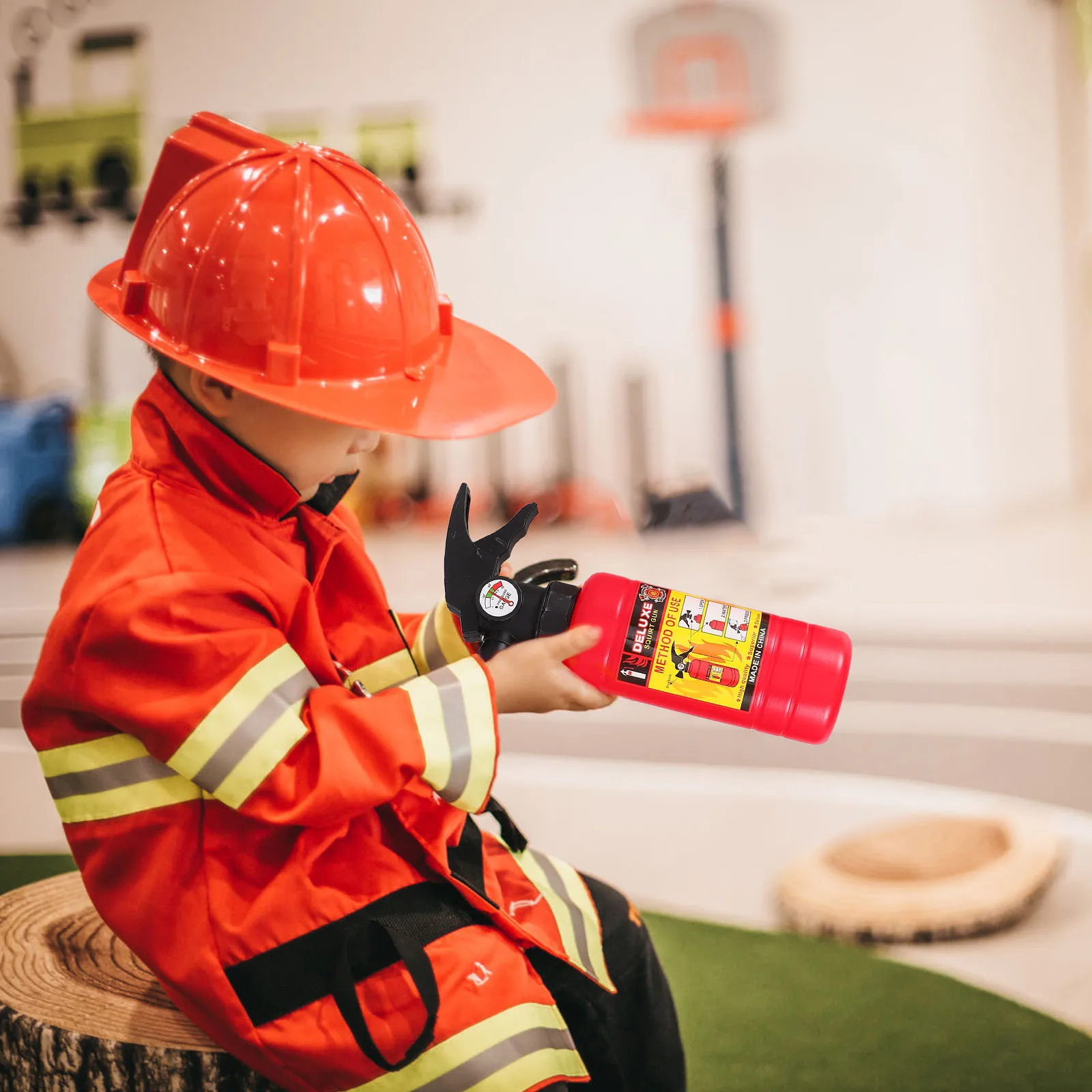 1Set Puntelli antincendio Durevole Creativo Vigili del fuoco Attrezzature per giochi di ruolo Finta antincendio Simulazione Sparatutto d'acqua Educativi