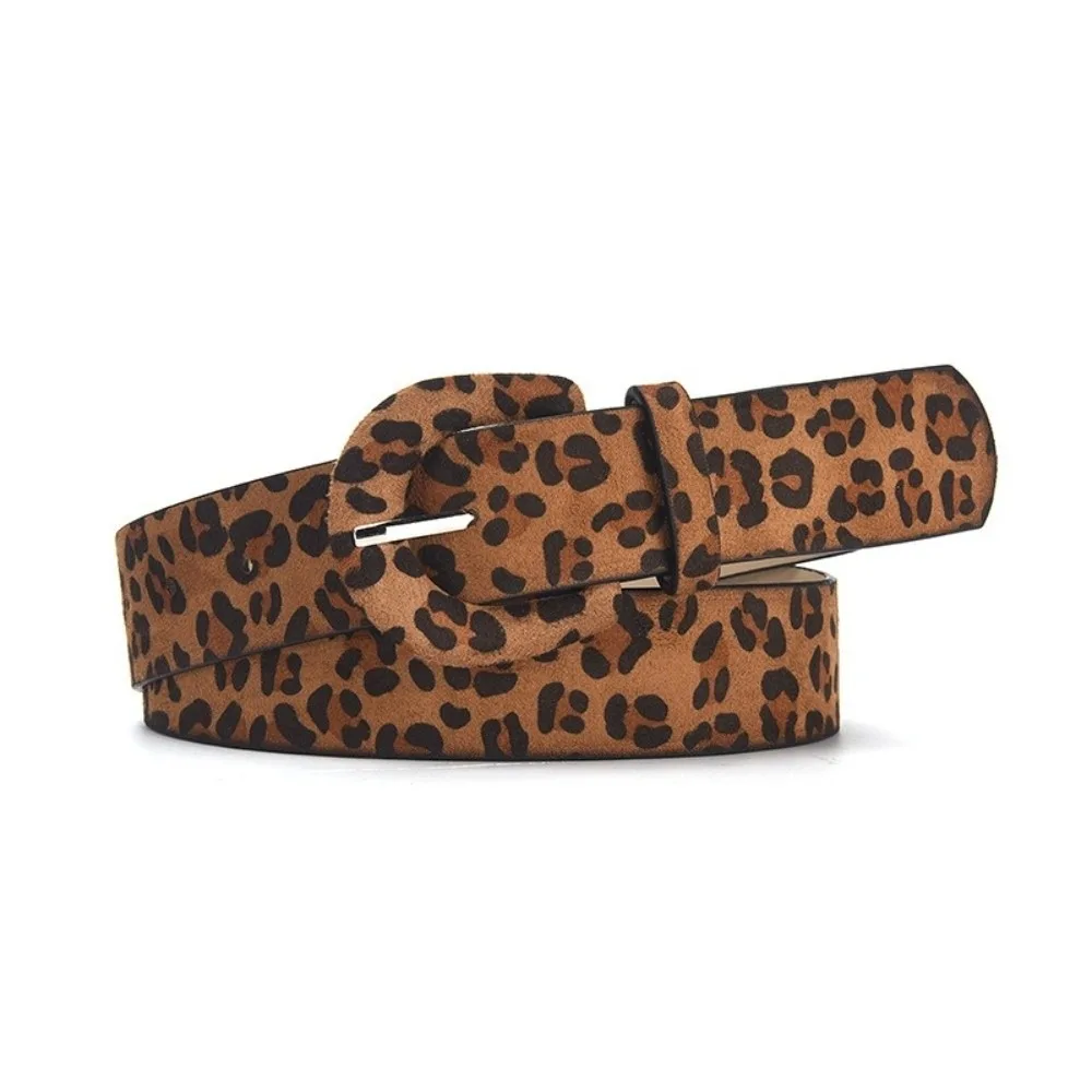 Suede Material Women's Belt Vintage Style Simple Design Decorative Belt High-End Feeling Buckle Closure Waist Belt Casual Pants