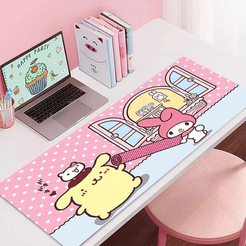 Duża podkładka pod mysz do gier My Melody Mat Antypoślizgowa gumowa podkładka pod klawiaturę do gier Sanrio Kawaii Home Decor