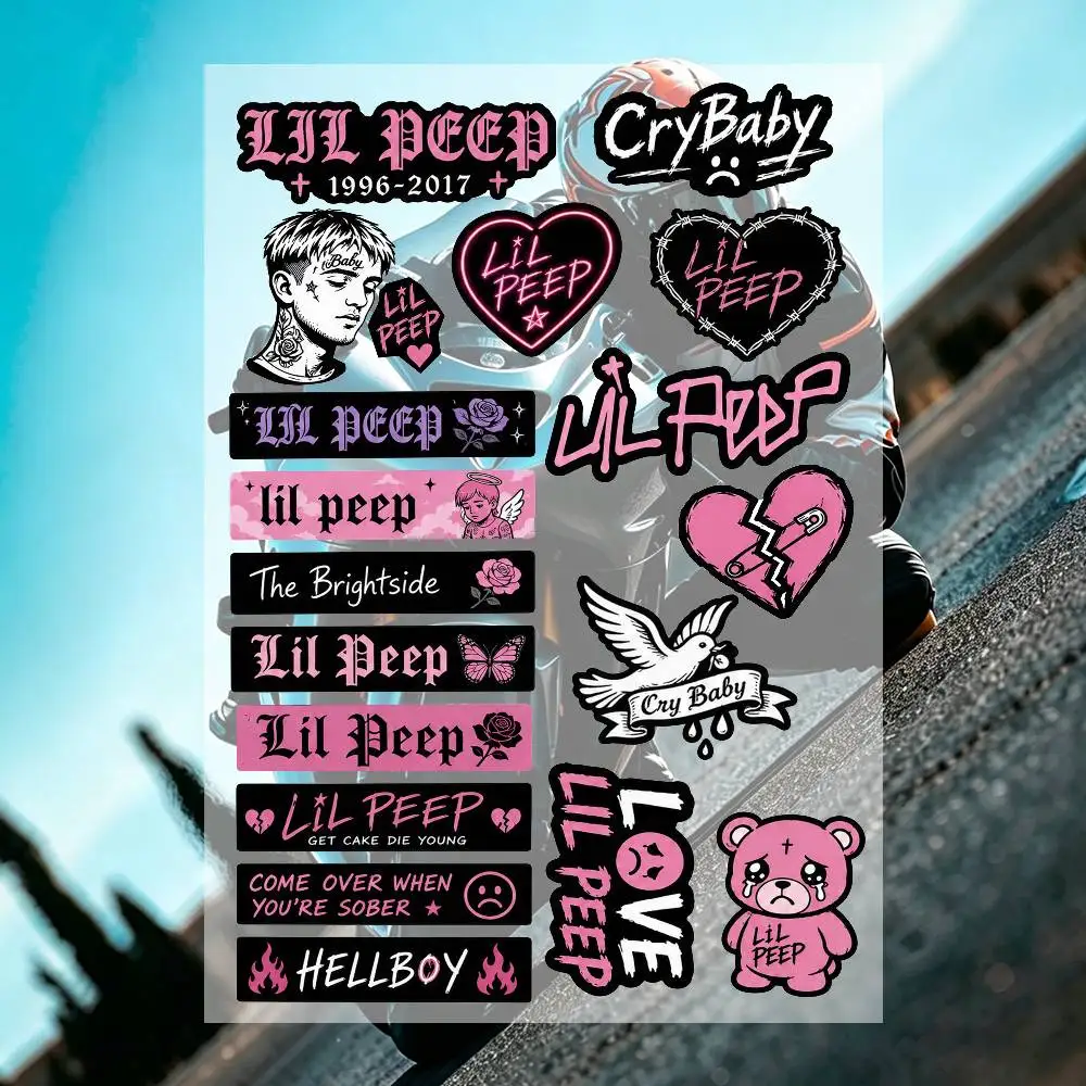 Cry Baby GothicLil Peep Emo Rap Waterproof Vinyl Stickers for Car Motorcycle Bike Skateboard Laptop Bottle Phone