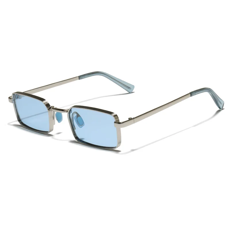 

2026 Small Square Metal Sunglasses Men Women Retro Fashion Narrow Frame Luxury Vintage Sun Glasses UV400 Trendy Shades SZ3614