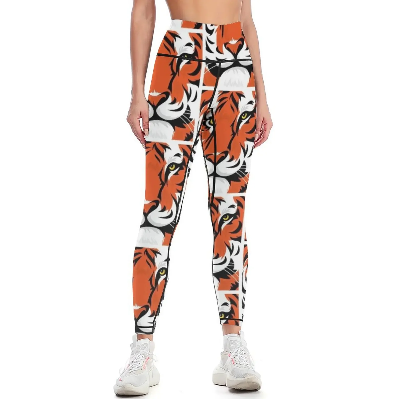 

Tiger Graphic Face Leggings Tight fitting woman workout clothes for Women's fitness sports tennis for Womens Leggings