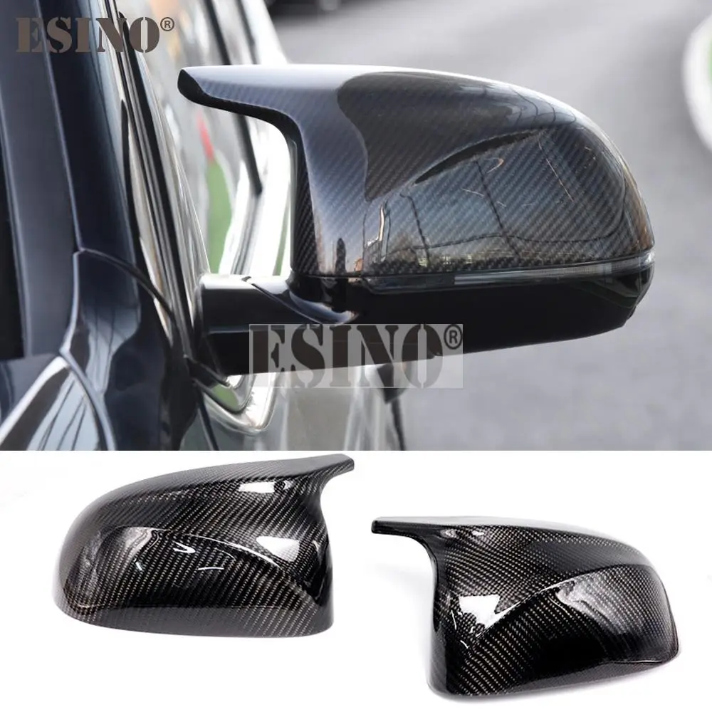 

2 x M Style Real Carbon Fiber Rearview Side Mirror Replacement Covers Case Trims For BMW X3 X4 X5 X6 X7 iX3 G01 G02 G05 G06 G07