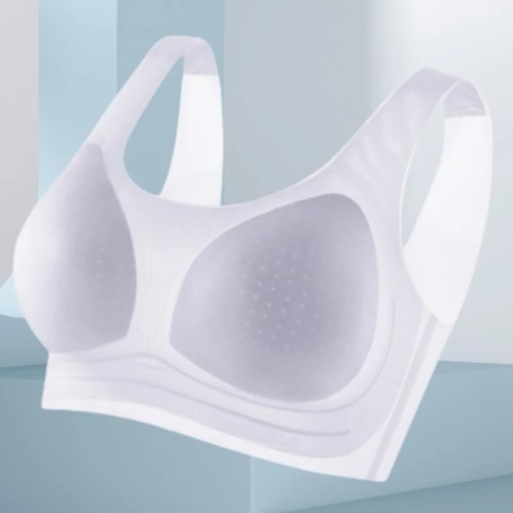 

Облегающий беспроводной бюстгальтер с глубоким V-образным вырезом, противоударный, непровисающий, тонкий бюстгальтер из ледяного шелка, бесследный регулируемый бесшовный бюстгальтер для бега