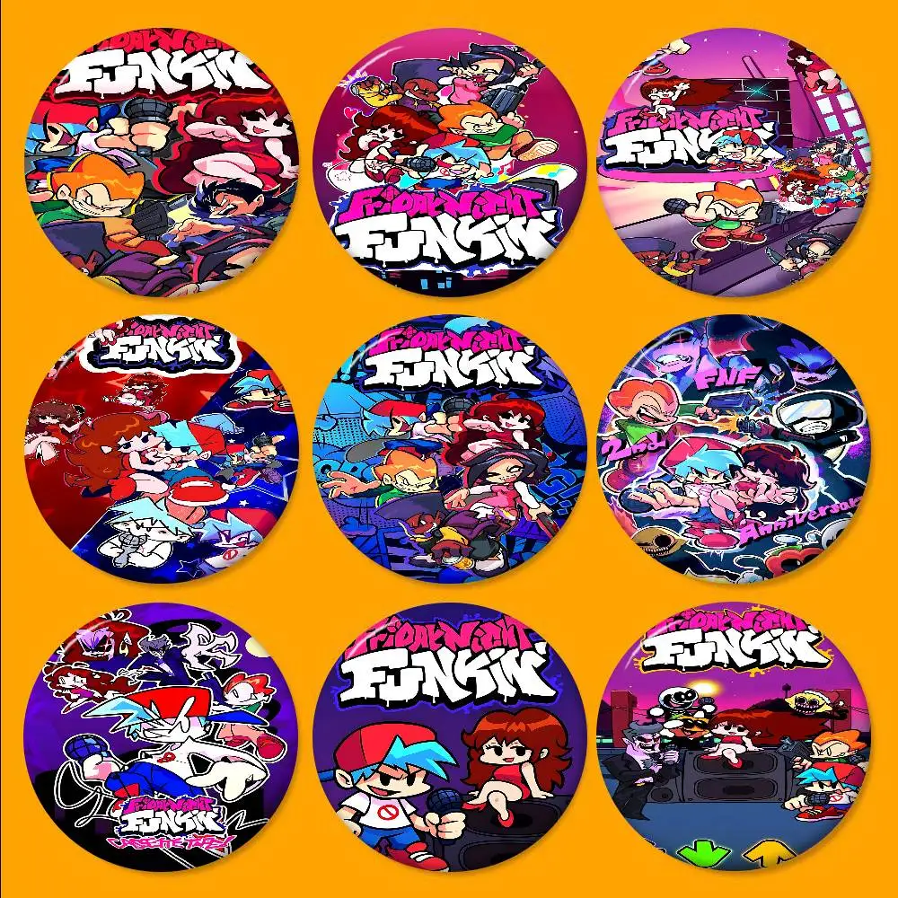 Games Friday Night Funkin Anime Brooches Cute Cartoon  Badge Jacket Jeans Lapel Pin Gift Accessorie