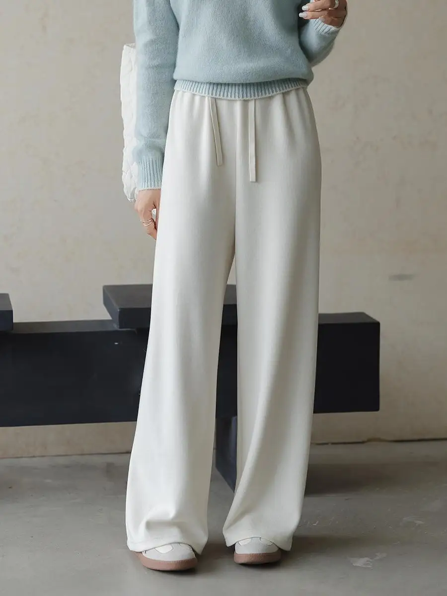 

Женские повседневные брюки Thiened цвета хаки, весенне-осенние, модные, свободные, широкие, прямые, с высокой талией, длинные, для работы и повседневной носки