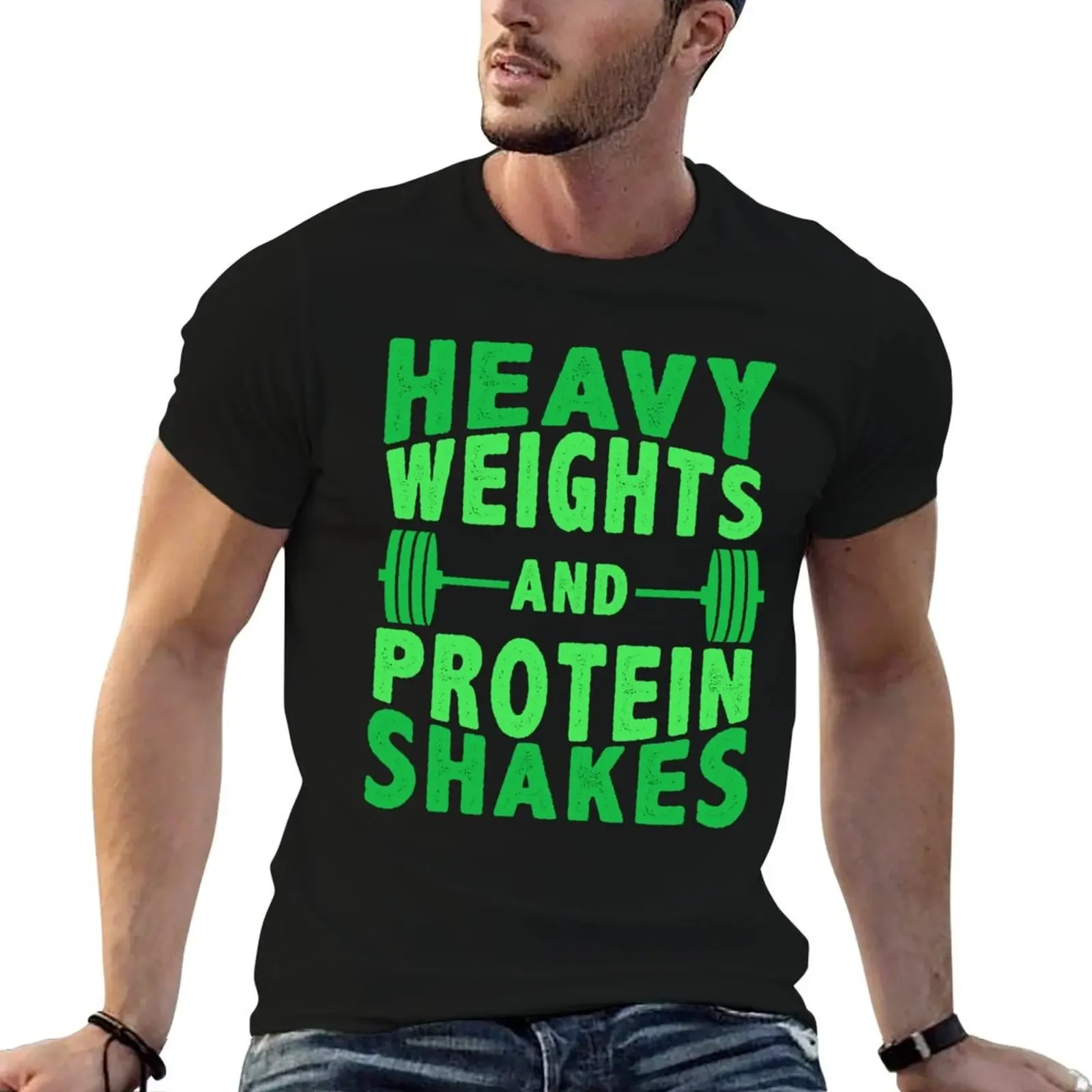 heavy and protein T-Shirt kawaii clothes anime sublime graphic shirts mens graphic t-shirts funny