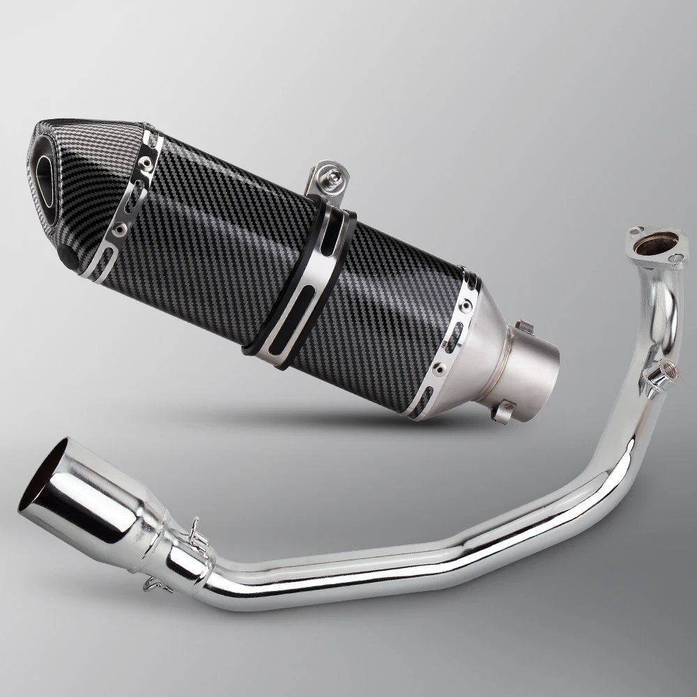 For Yamaha Zuma 200CC 150CC GY6 100cc Scooter Motorcycle Full Exhaust Escape Muffler System Modified  Front Middle Slip on
