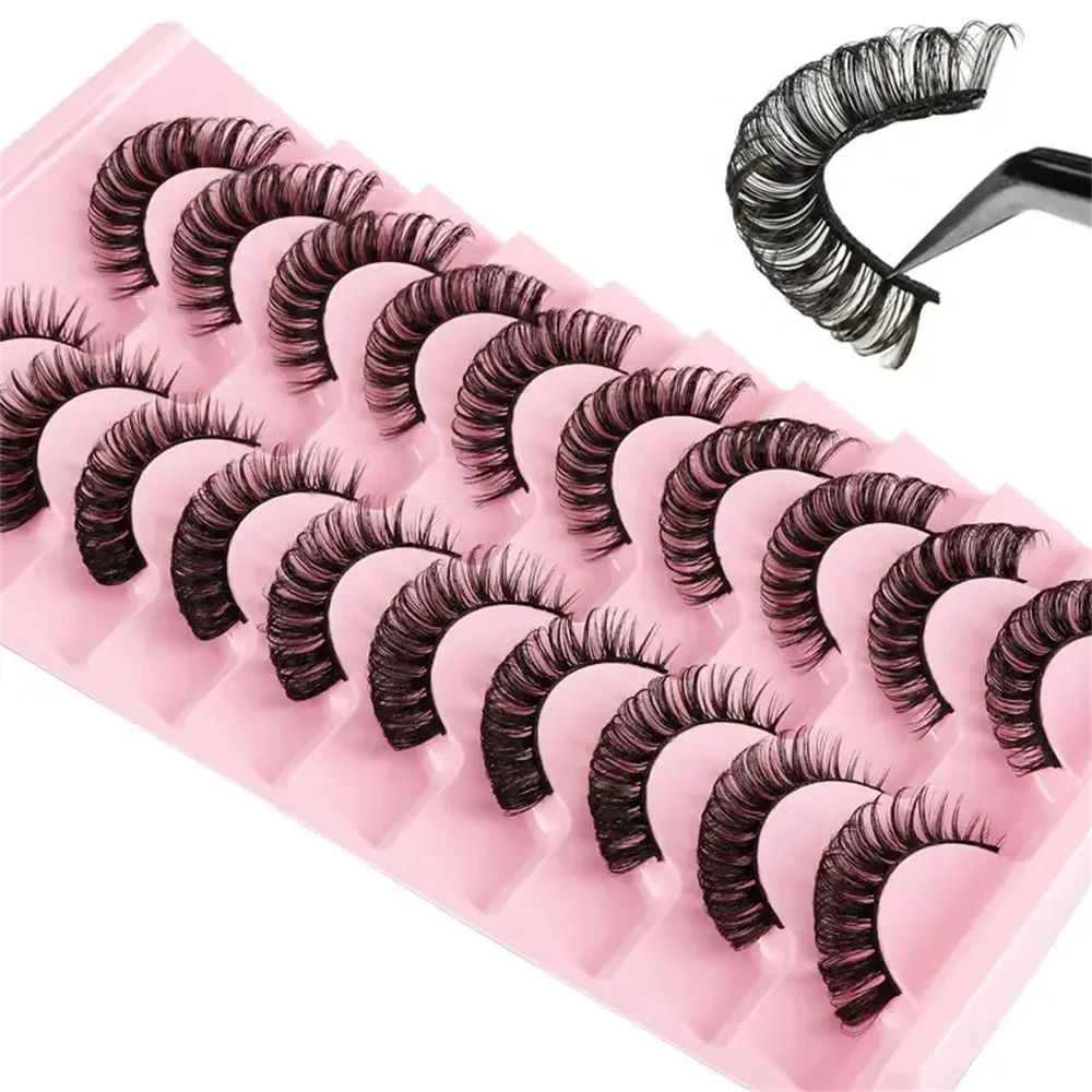 ロシア製ストライプつけまつげキット、ドラマチックなロングフォックスアイリフトデザイン、フルバーで外側のまつげを長くしてボリュームアップ、ビューティーメイクアップ用