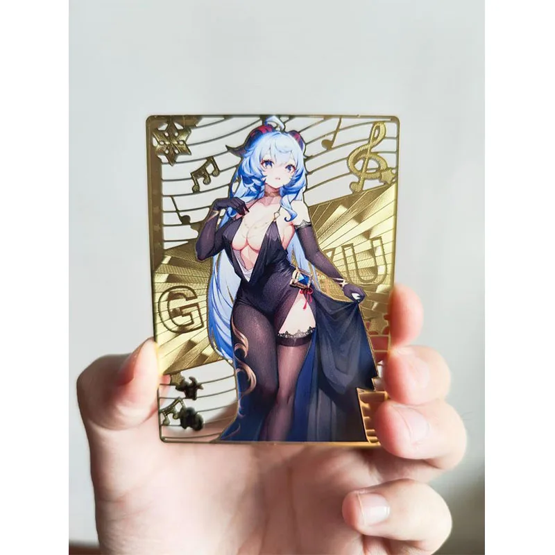 Anime Goddess Story Honkai Star Rai Serval Asta Elysia Delicate Metal Cards Game peripheral Christmas Birthday Gift  toys