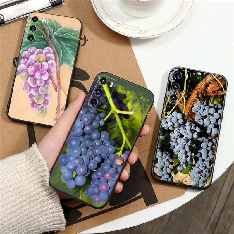 Fruit Grape Phone Case For Honor 70 60 50 30 Pro 10 20 Lite 7C 8X 8S 9X 10I 20I Soft Silicone Cover