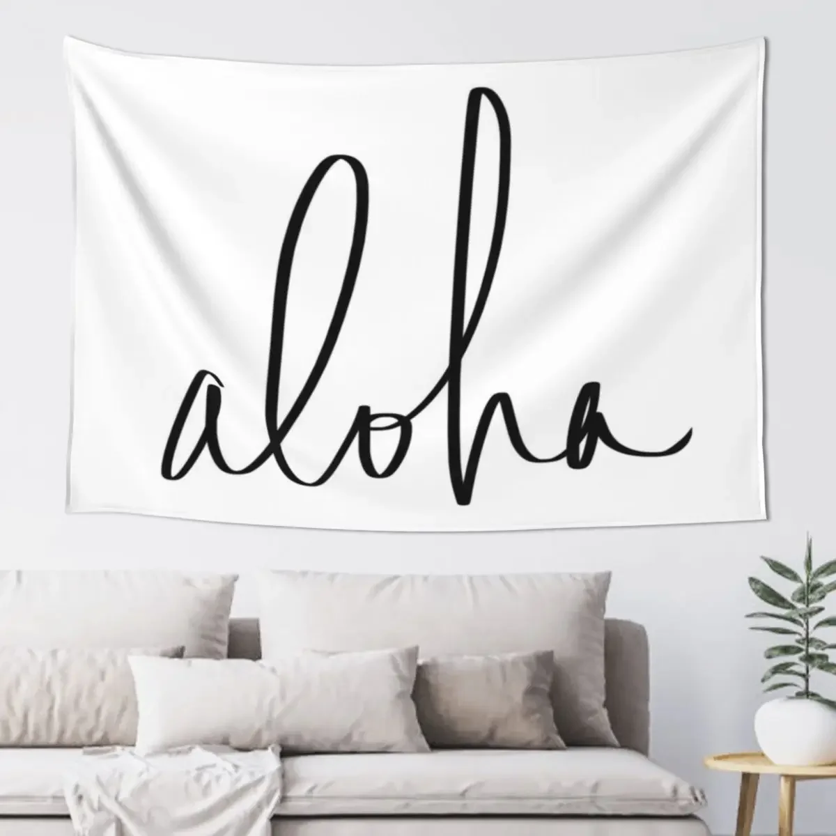 

Aloha Hawaii Typography Tapestry Aesthetic Decoration Wall Hanging Room Decorator Tapestry