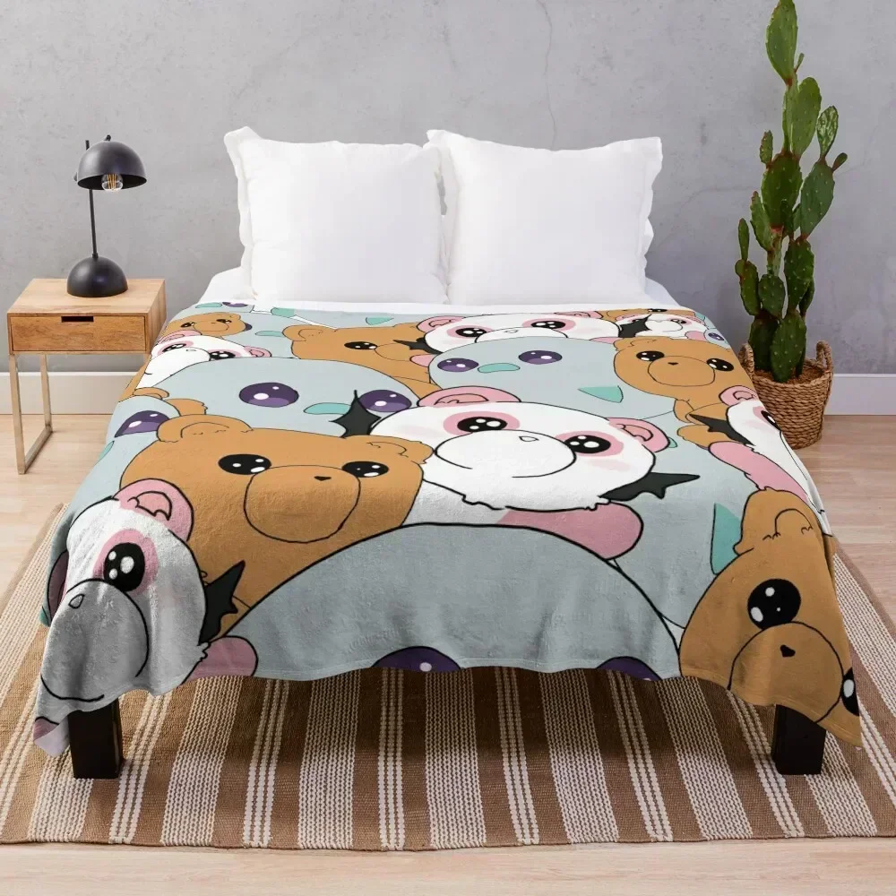 

Cuties of Sleepy Princess in the Demon Castle Throw Blanket Weighted halloween Plaid on the sofa Shaggy Blankets