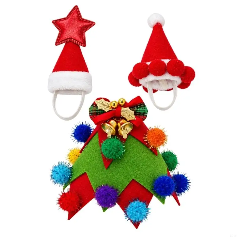 Christmas Bird Figurine and Outfit Set with Hat, Dress, Decorative Garment and Tabletop Figurine for Holiday Desktop Shelf