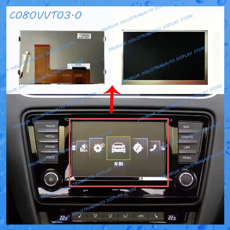

ЖК-дисплей для AUO C080VVT03.0 C080VVT03, оригинальный 8-дюймовый, для GPS-навигатора VW Golf, C080VVT03.0, ЖК-экран
