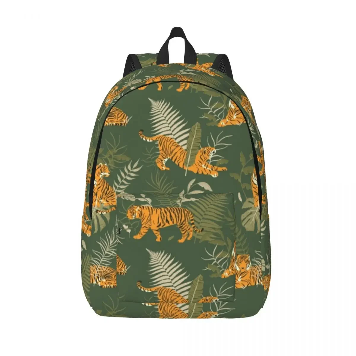 Tiger In The Jungle Backpack for Boy Girl Kids Student School Bookbag Tiger Animal Predator Daypack Preschool Primary Bag Sports