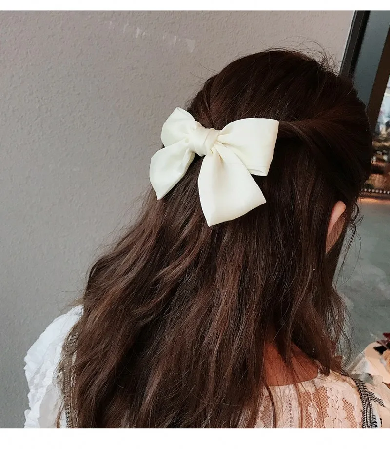 Women Chiffon Big Bowknot Hair Clips Ribbon Hairpins Scrunchies Barrettes Bows Headband Hairclip Girls Hair Accessories