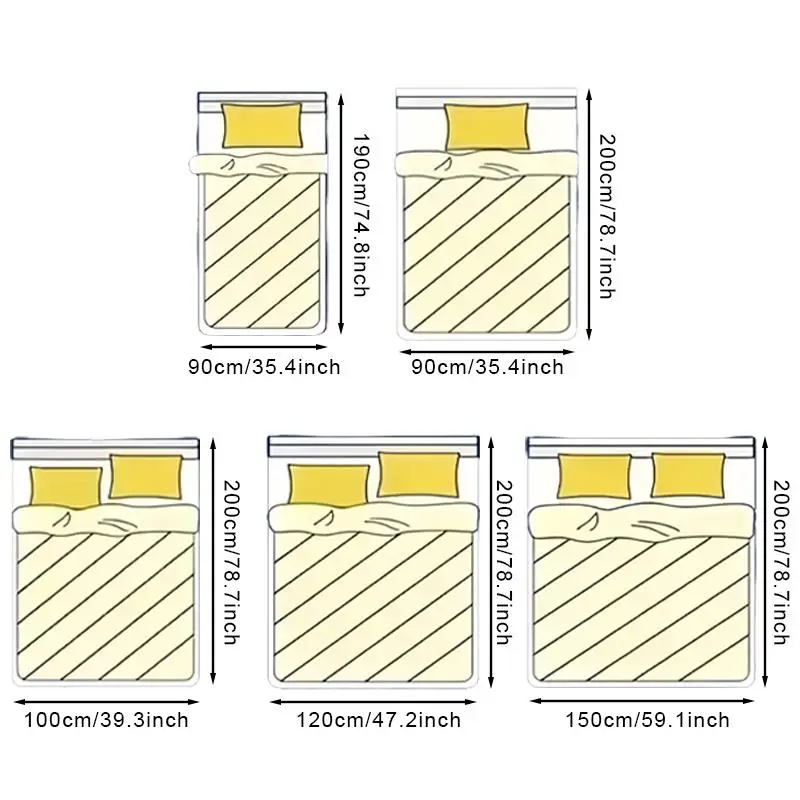 Solid Color Mattress Cover With Zipper Double-Sided Mattress Cover Soft And Skin-Friendly Easy To Clean No Pillowcase No Padding