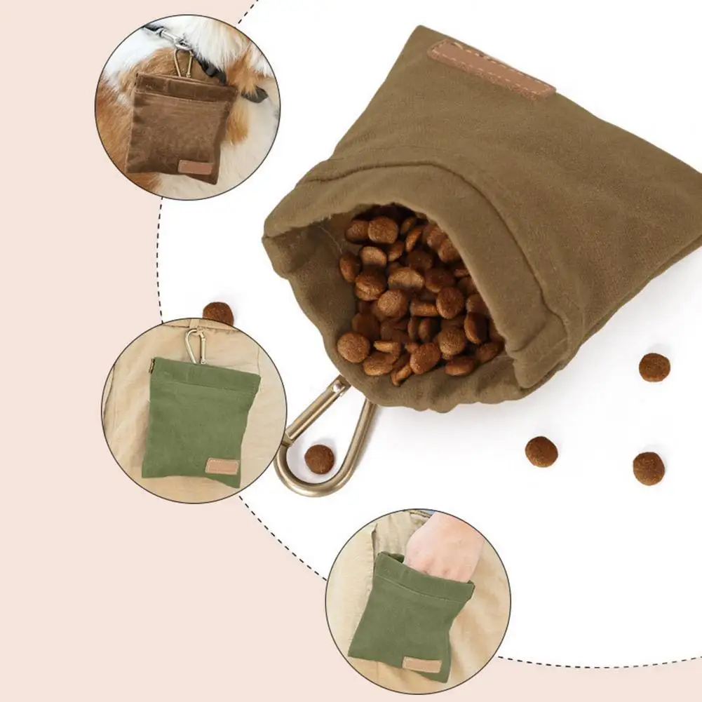 

Dog Training Snack Bag Outdoor Travel Pet Dog Treat Pouch Self-Closing Oil Resistance Food Dispenser Bag Pet Accessories