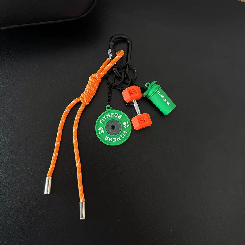 سلسلة مفاتيح للياقة البدنية لمحبي الصالة الرياضية، هدية مميزة لعشاق الرياضة، ملحقات لأكياس التمرين، زجاجات المياه، مشبك على شكل حرف D