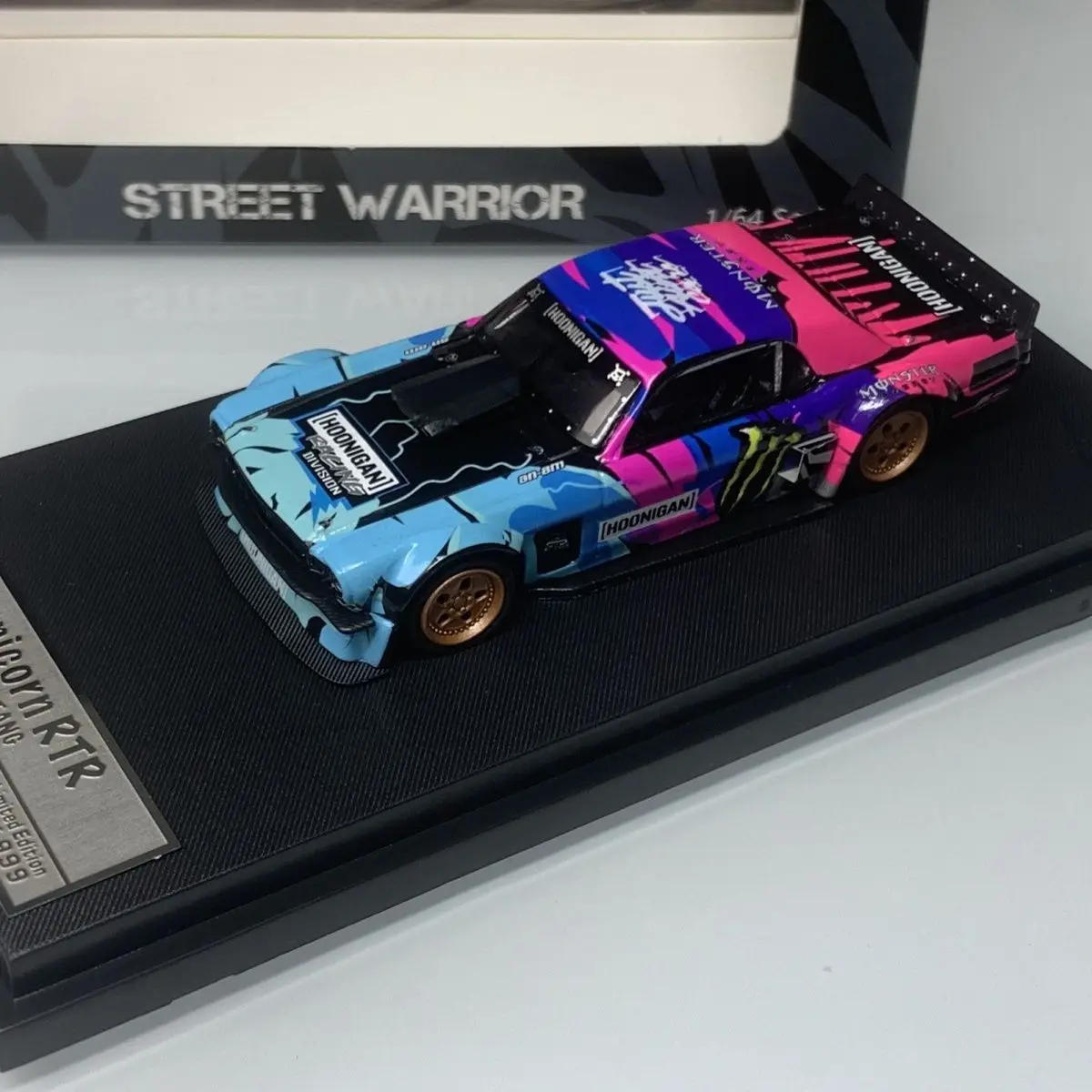 Diecast SW 1/64 Skala HOONICORN Ken Block1965 Ford Mustang Legierung Auto Modell Sammeln Spielzeug Geschenk Souvenir Display Ornament