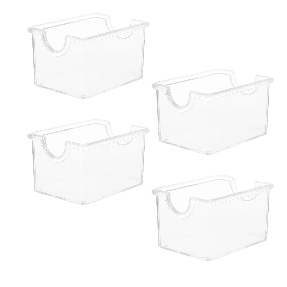 

4Pcs Acrylic Tea Bag Storage Boxes Household Sugar Coffee Organizer Containers Multi-Function Box Tea Box
