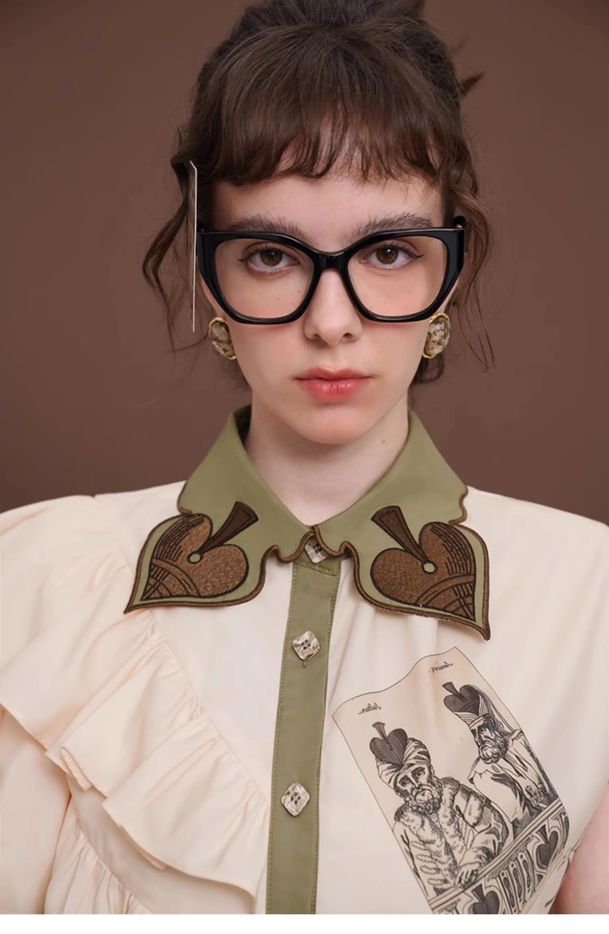 Robe longue printemps-été pour femmes, Design Original, élégante, exquise, feuilles brodées, chemises imprimées Vintage, 95-103cm